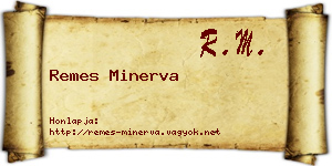 Remes Minerva névjegykártya